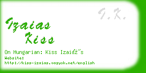 izaias kiss business card